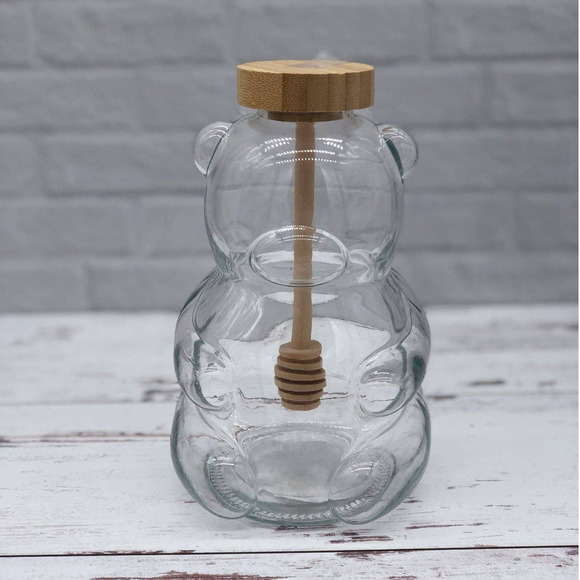 Target Holiday Target Bullseye Glass Bear Shaped Honey Jar